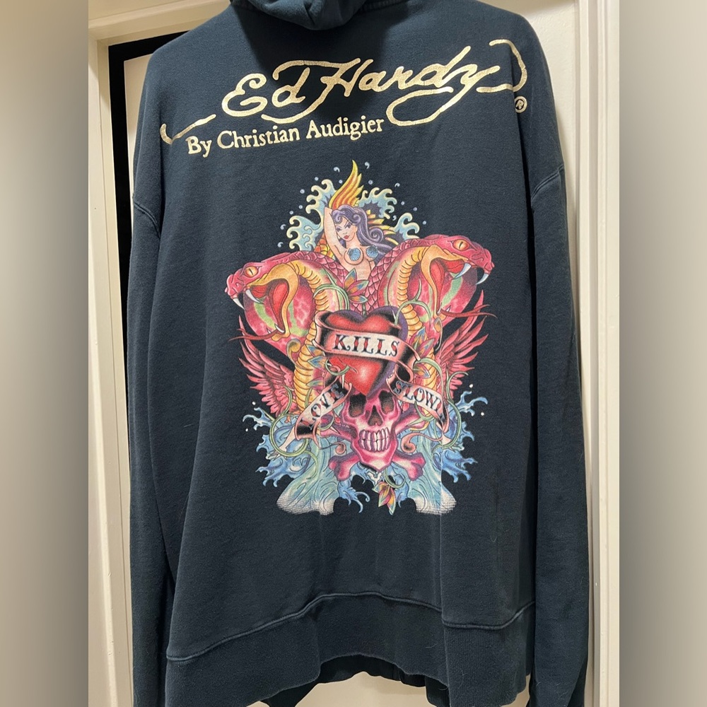 Ed Hardy zip up hoodie